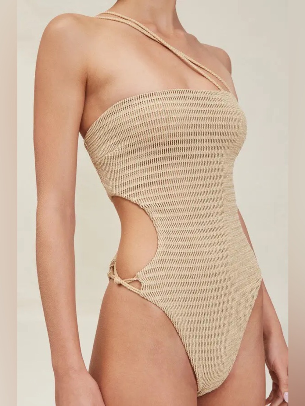 Devon Windsor Electra One Piece Swimsuit in Gold